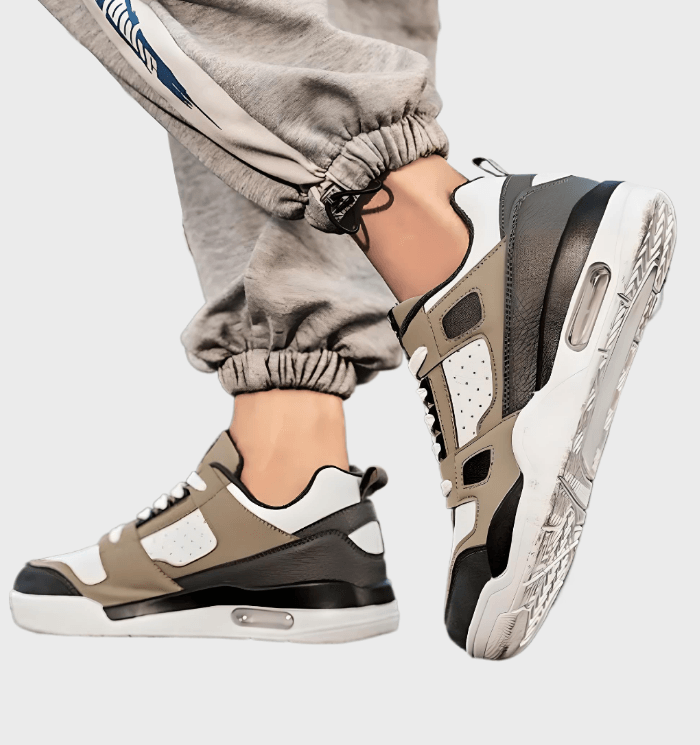 Christian -  Veelkleurige sneakers voor heren met gestippeld vamp design