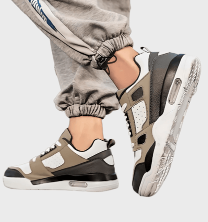 Christian -  Veelkleurige sneakers voor heren met gestippeld vamp design