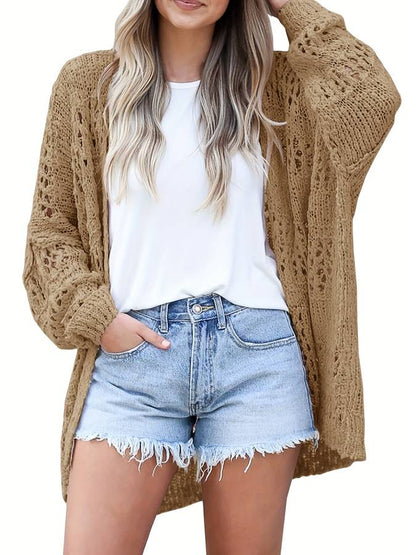 Gehaakt lang vest in boho stijl