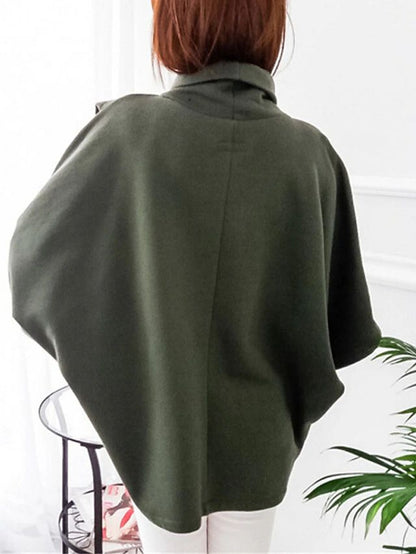 Banks | Casual cape trui met vleermuismouwen