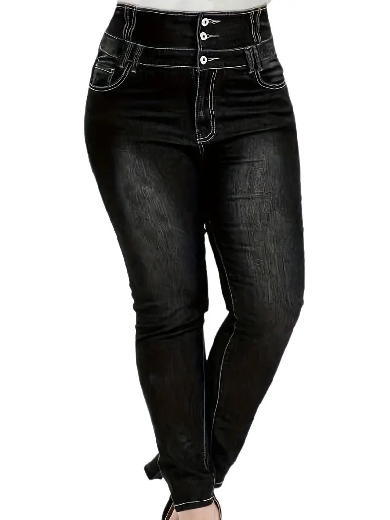 ModeParisienne® Analin - Chique Geknöpfte Rokkenjeans