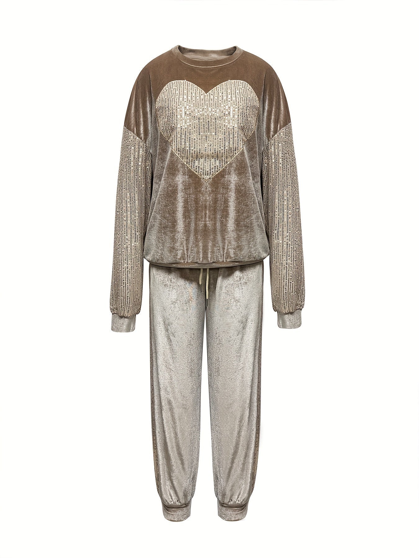 Elestria - Casual Tweedelige Set met Pailletten