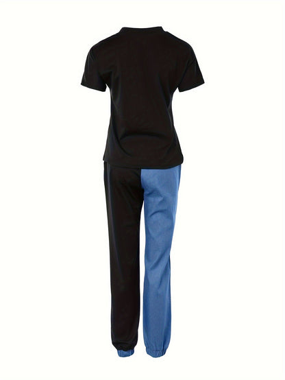 Tweedelige Casual Colorblock Set - Aria