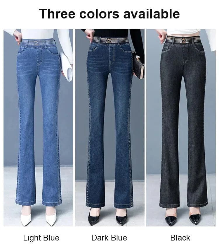 Jolien™️ | Afslankende Denim Broek met retro flares 