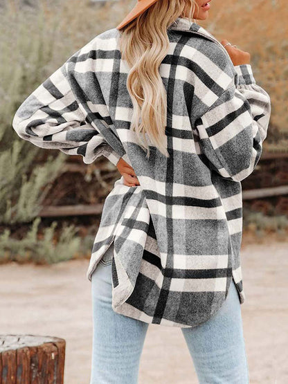 Grijs/wit geruit overhemdjasje