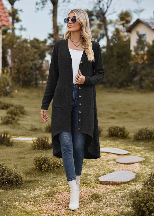 Lange zwarte cardigan
