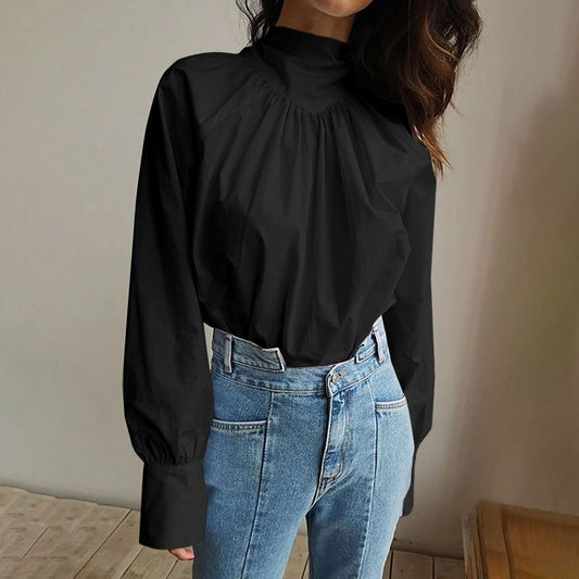Zwart blouse met strik