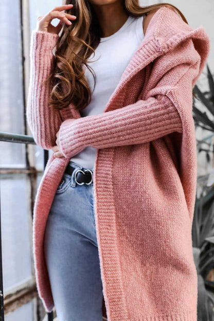 Roze oversized vest met capuchon
