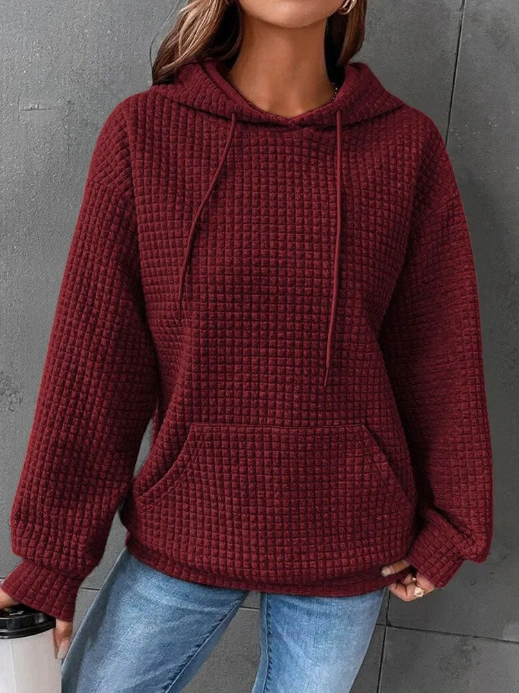 Bordeaux hoodie met patroon