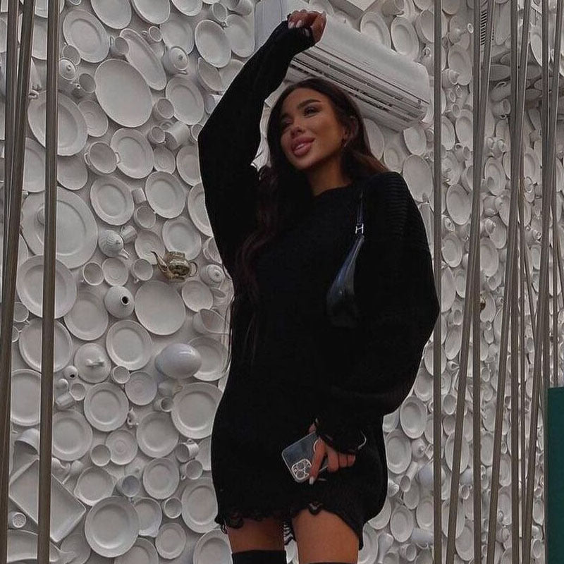 Oversized ripped trui