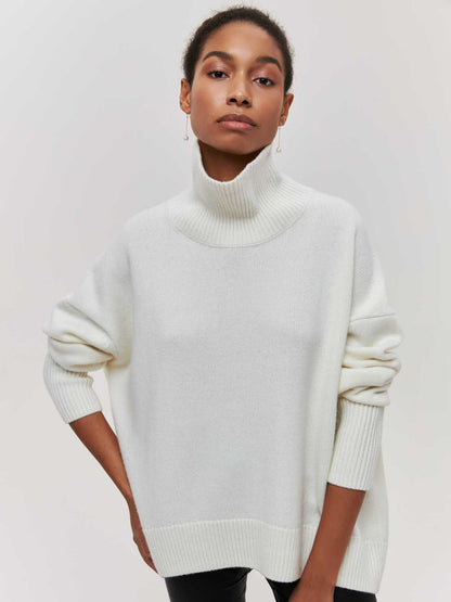 Witte oversized trui met col