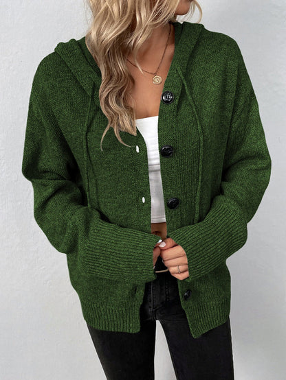 Groene Cardigan met capuchon