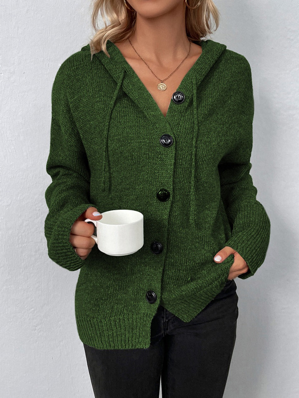 Groene Cardigan met capuchon