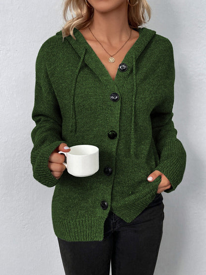 Groene Cardigan met capuchon