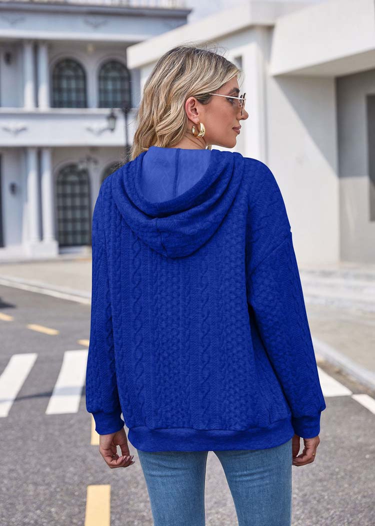 Blauwe hoodie met patroon
