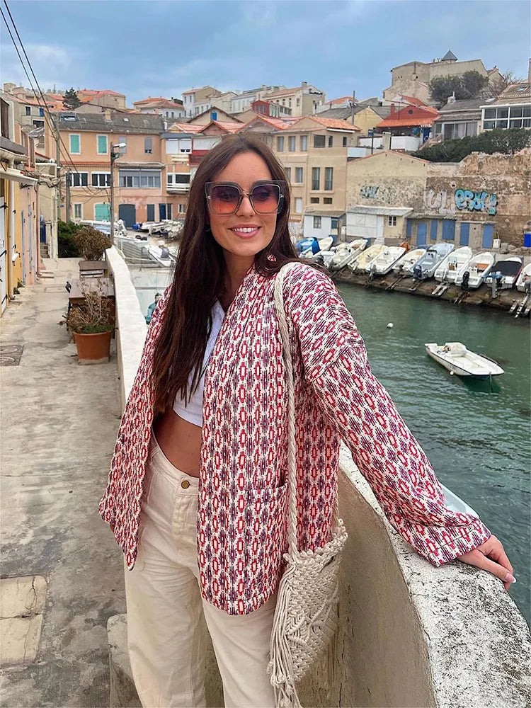 Jasje met roze print