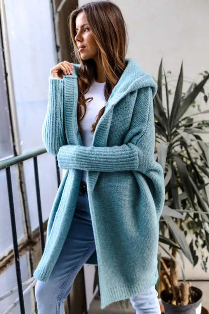Oversized vest met capuchon