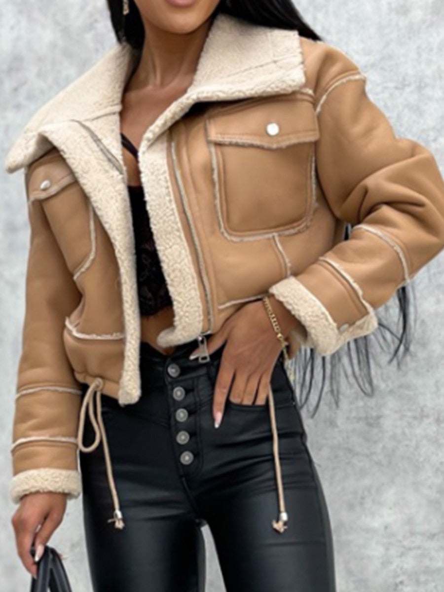 Bruin kort bikerjack