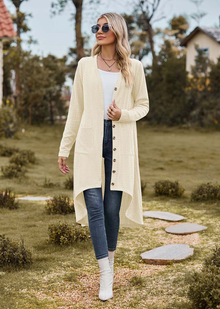 Lange ecru cardigan