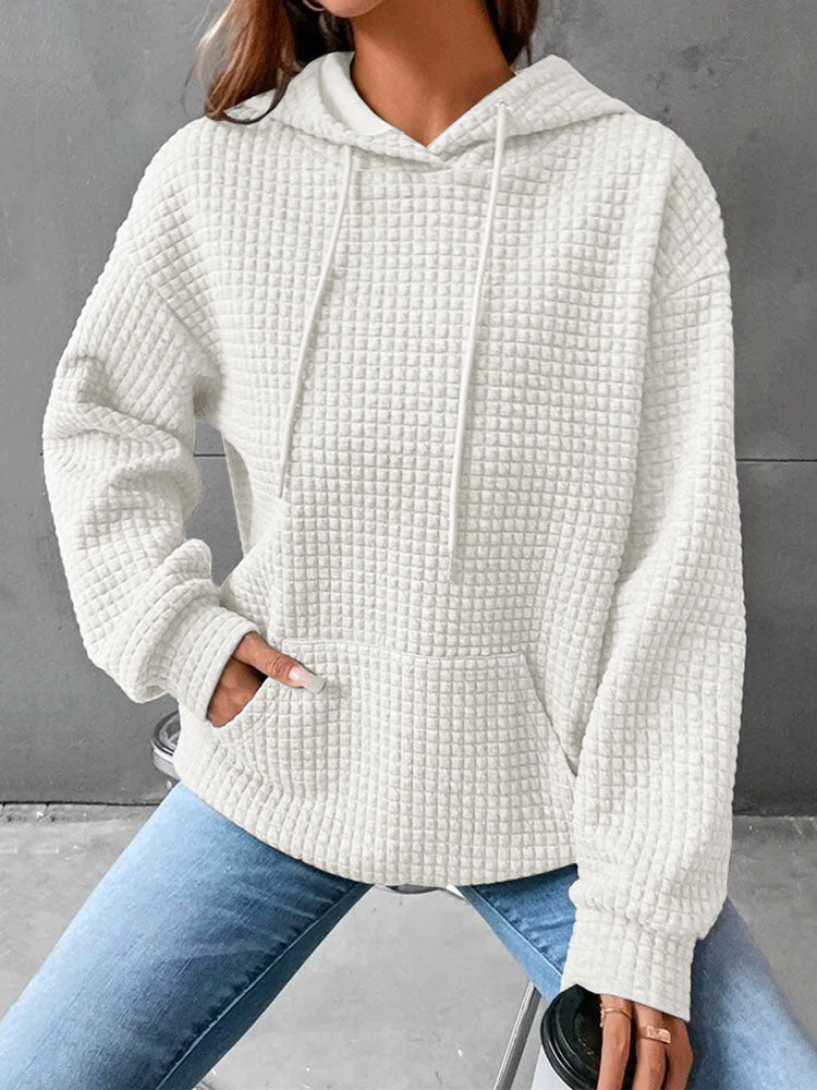 Witte hoodie met patroon