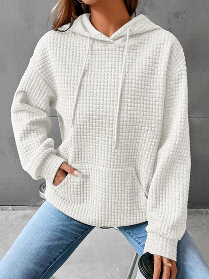 Witte hoodie met patroon