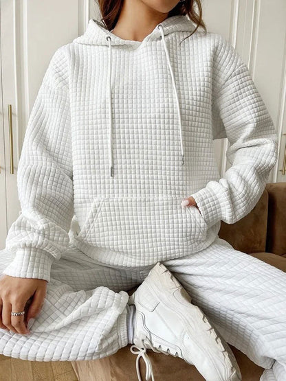 Witte hoodie met patroon