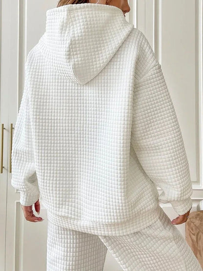 Witte hoodie met patroon