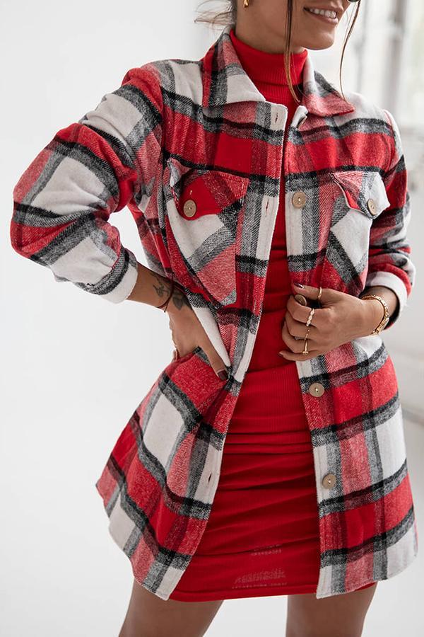 Sophie | Trendy Geruite Overhemdblouse