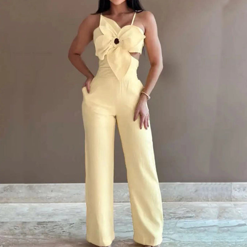 Elvie | Moderne Wijde Pijp Jumpsuit