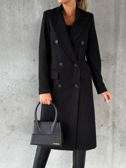 Claire Trenchcoat | Elegante lange double breasted damesjas voor de lente