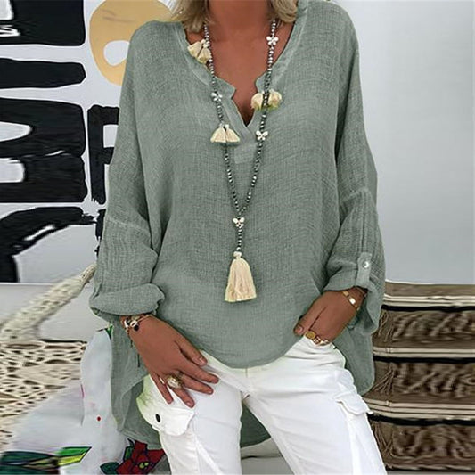 Harlene - Stijlvolle linnen dames blouse