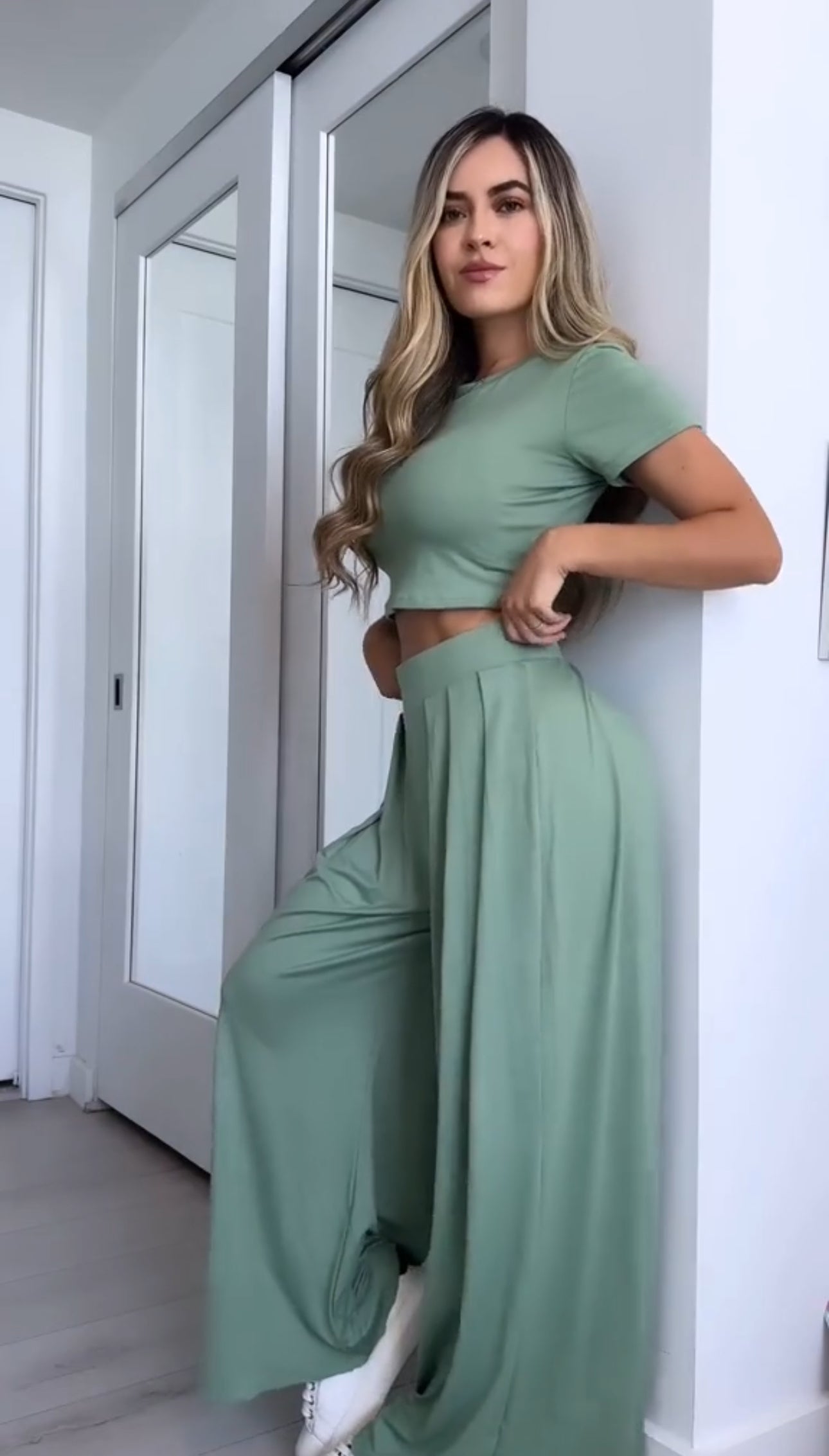 Bibi | gebreide t-shirt en broek set