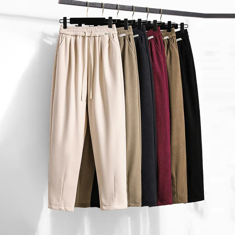 Effen warme broek voor dames
