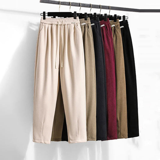 Effen warme broek voor dames