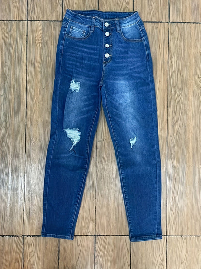 Blauwe gescheurde jeans - Isabella
