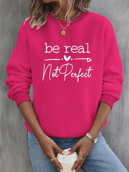 Sweatshirt met slogan en hartjesprint - Willow