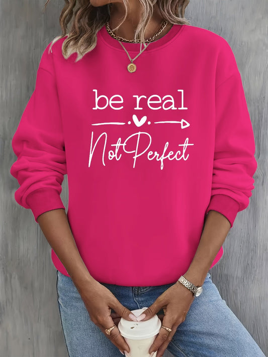 Sweatshirt met slogan en hartjesprint - Willow