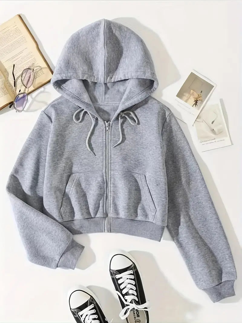 Luda - Hoodie met gedeelde rits