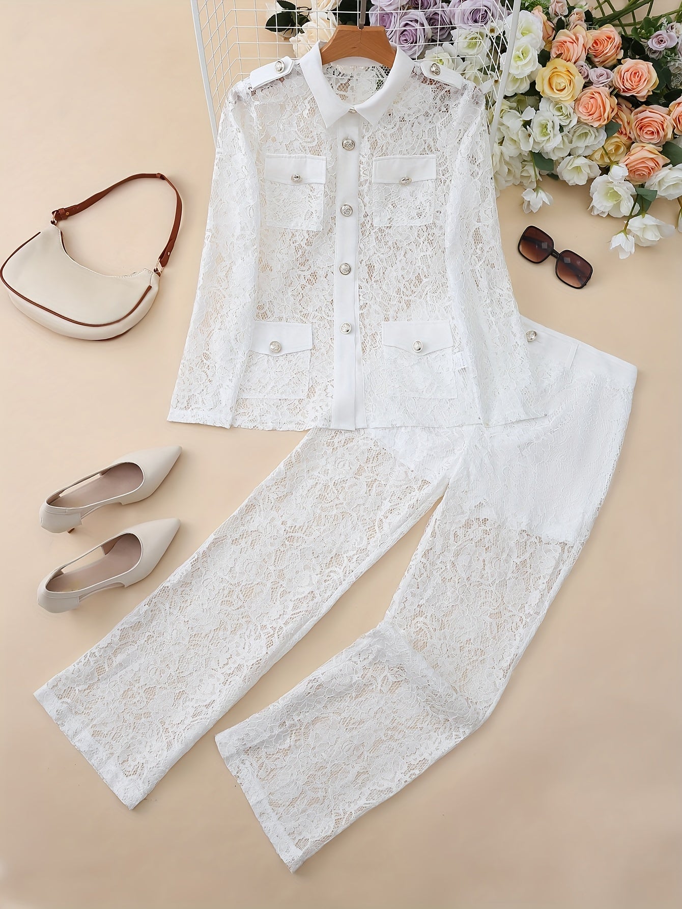 Elegante Effen Broek Set - Lucy