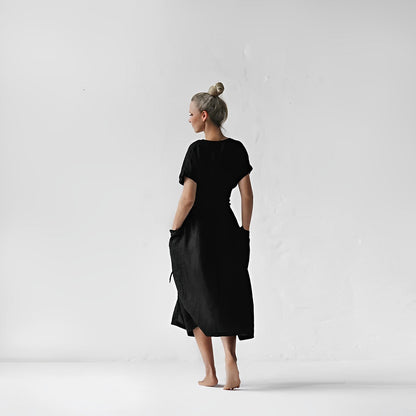 Malia - Elegante en Comfortabele Zomerse Linnen Jurk voor Vrouwen
