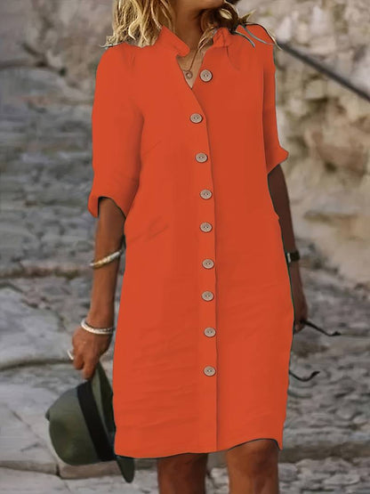 Olivia - Ontspannen Chique Midi Jurk voor Vrouwen