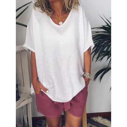 Priscilla - Oversized linnen T-shirt