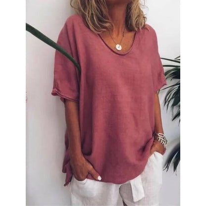 Priscilla - Oversized linnen T-shirt