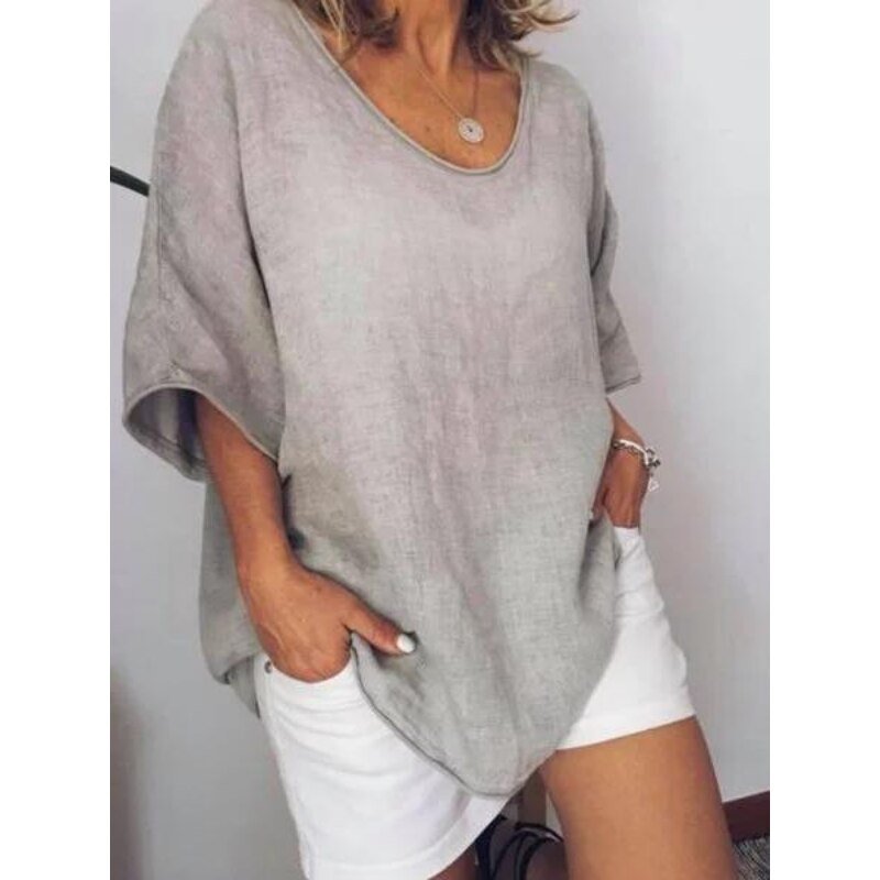 Priscilla - Oversized linnen T-shirt