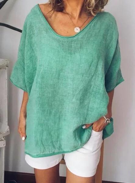 Priscilla - Oversized linnen T-shirt
