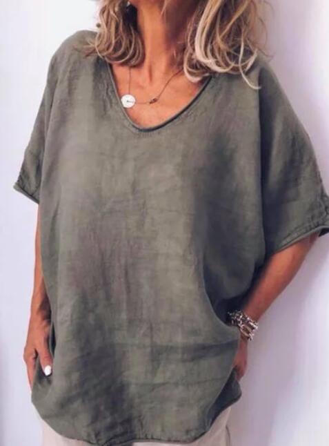 Priscilla - Oversized linnen T-shirt
