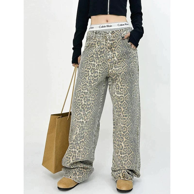 Elite | trendy luipaard-print jeans