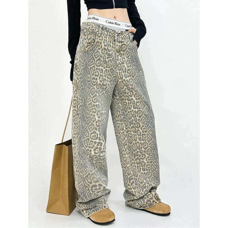 Elite | trendy luipaard-print jeans