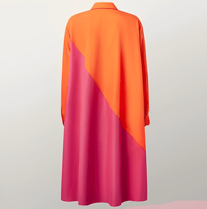 Amanda - Stijlvolle overhemdjurk met omgeslagen kraag