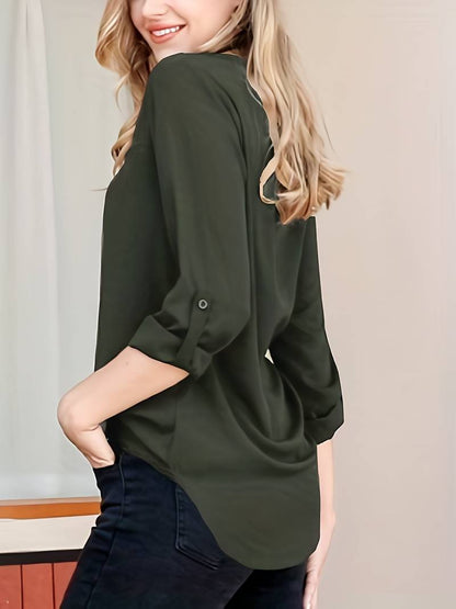 Blouse met v-hals